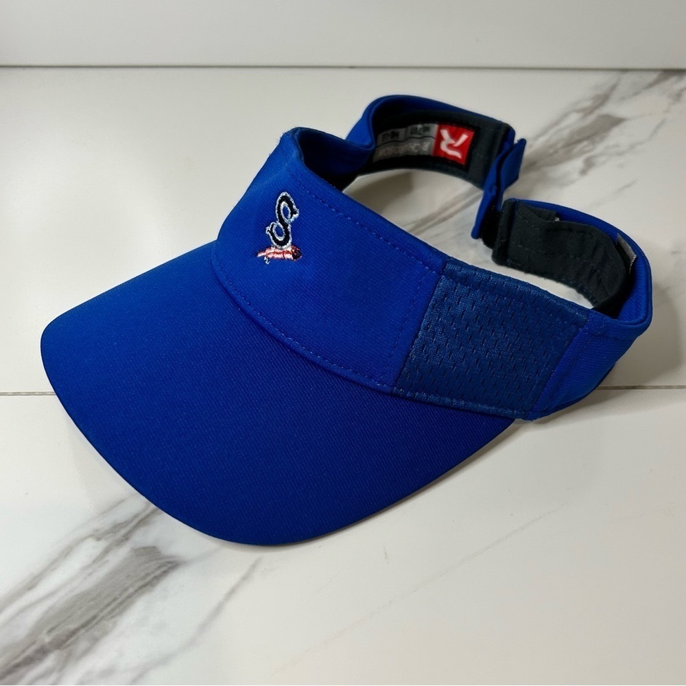 Blue Richardson Visor Cap with Embroidered Logo
